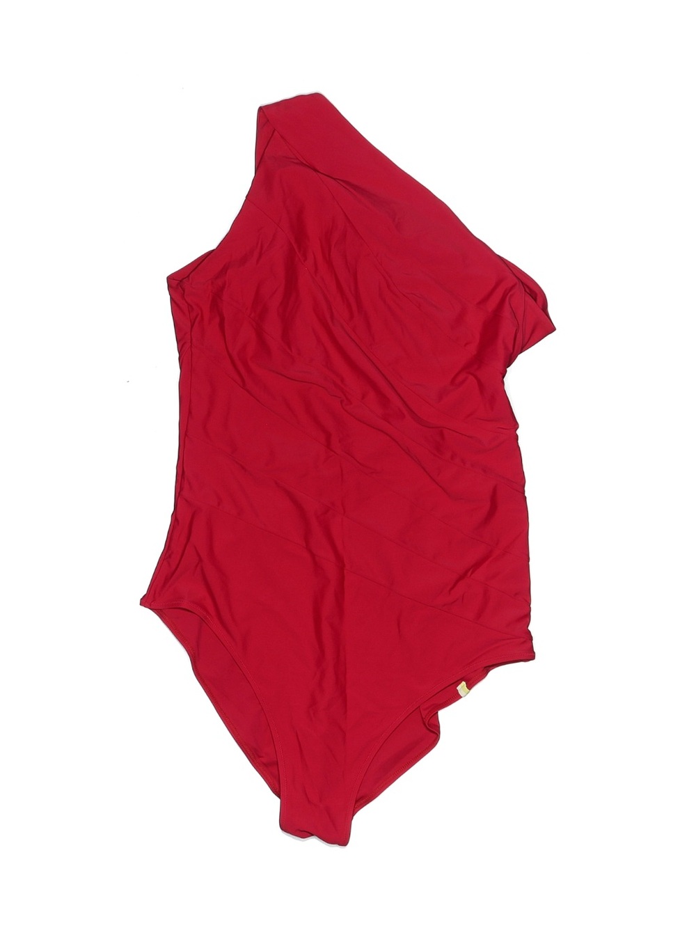 Summersalt Sidestroke One-Shoulder One Piece Swimsuit - Lava Red - Size 14 EUC